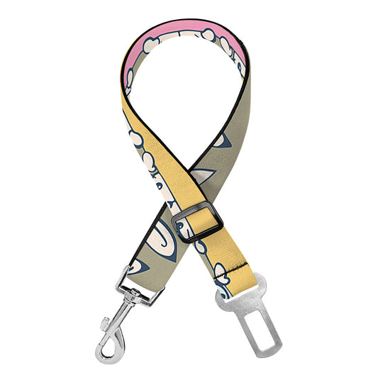Cartoon Rabbit Pattern Print Dog Seat Belt