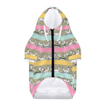 Cartoon Rabbit Pattern Print Dog Zip Up Hoodie
