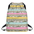 Cartoon Rabbit Pattern Print Drawstring Backpack