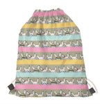 Cartoon Rabbit Pattern Print Drawstring Bag