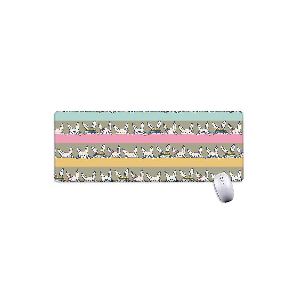 Cartoon Rabbit Pattern Print Extended Mouse Pad