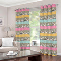 Cartoon Rabbit Pattern Print Extra Wide Grommet Curtains