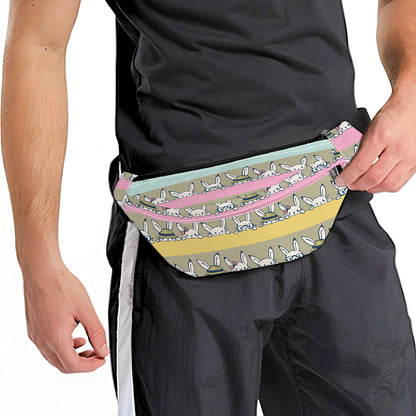 Cartoon Rabbit Pattern Print Fanny Pack