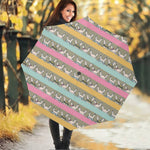 Cartoon Rabbit Pattern Print Foldable Umbrella