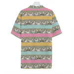 Cartoon Rabbit Pattern Print Hawaiian Shirt