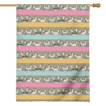 Cartoon Rabbit Pattern Print House Flag