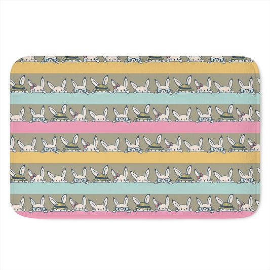 Cartoon Rabbit Pattern Print Indoor Door Mat