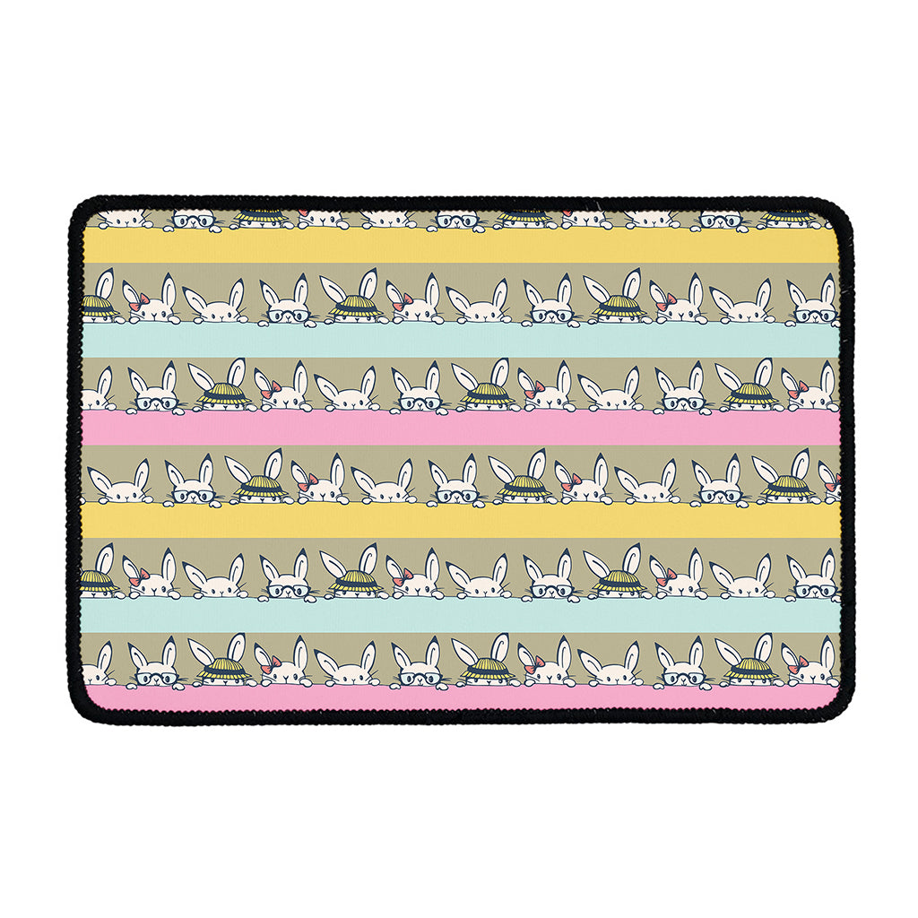 Cartoon Rabbit Pattern Print Kitchen Mat