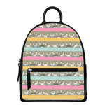 Cartoon Rabbit Pattern Print Leather Backpack