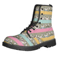 Cartoon Rabbit Pattern Print Lace-Up Boots
