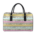 Cartoon Rabbit Pattern Print Leather Duffel Bag