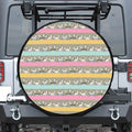 Cartoon Rabbit Pattern Print Leather Spare Tire Cover