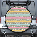 Cartoon Rabbit Pattern Print Leather Spare Tire Cover