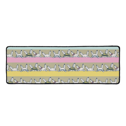 Cartoon Rabbit Pattern Print Long Kitchen Mat