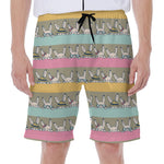 Cartoon Rabbit Pattern Print Men's Beach Shorts