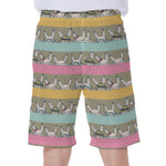 Cartoon Rabbit Pattern Print Men's Beach Shorts