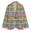 Cartoon Rabbit Pattern Print Men's Blazer