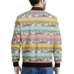 Cartoon Rabbit Pattern Print Men's Bomber Jacket