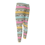 Cartoon Rabbit Pattern Print Men's Compression Pants