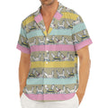 Cartoon Rabbit Pattern Print Men's Deep V-Neck Shirt