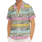 Cartoon Rabbit Pattern Print Men's Deep V-Neck Shirt