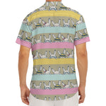 Cartoon Rabbit Pattern Print Men's Deep V-Neck Shirt