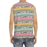 Cartoon Rabbit Pattern Print Men's Fitness Tank Top
