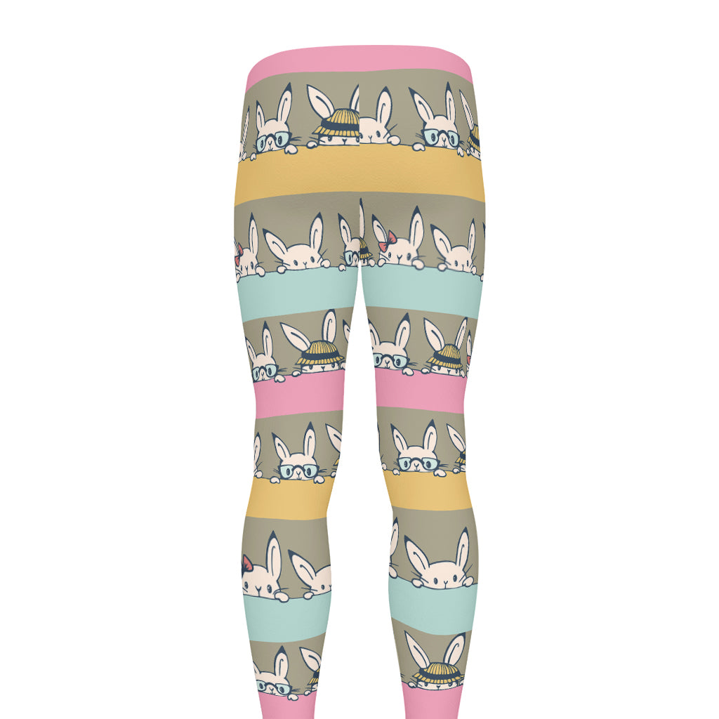 Cartoon Rabbit Pattern Print Men's leggings
