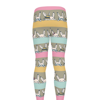 Cartoon Rabbit Pattern Print Men's leggings