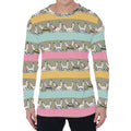 Cartoon Rabbit Pattern Print Men's Long Sleeve T-Shirt