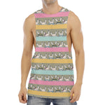 Cartoon Rabbit Pattern Print Men's Muscle Tank Top