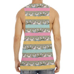 Cartoon Rabbit Pattern Print Men's Muscle Tank Top