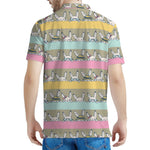 Cartoon Rabbit Pattern Print Men's Polo Shirt