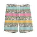Cartoon Rabbit Pattern Print Men's Athletic Shorts