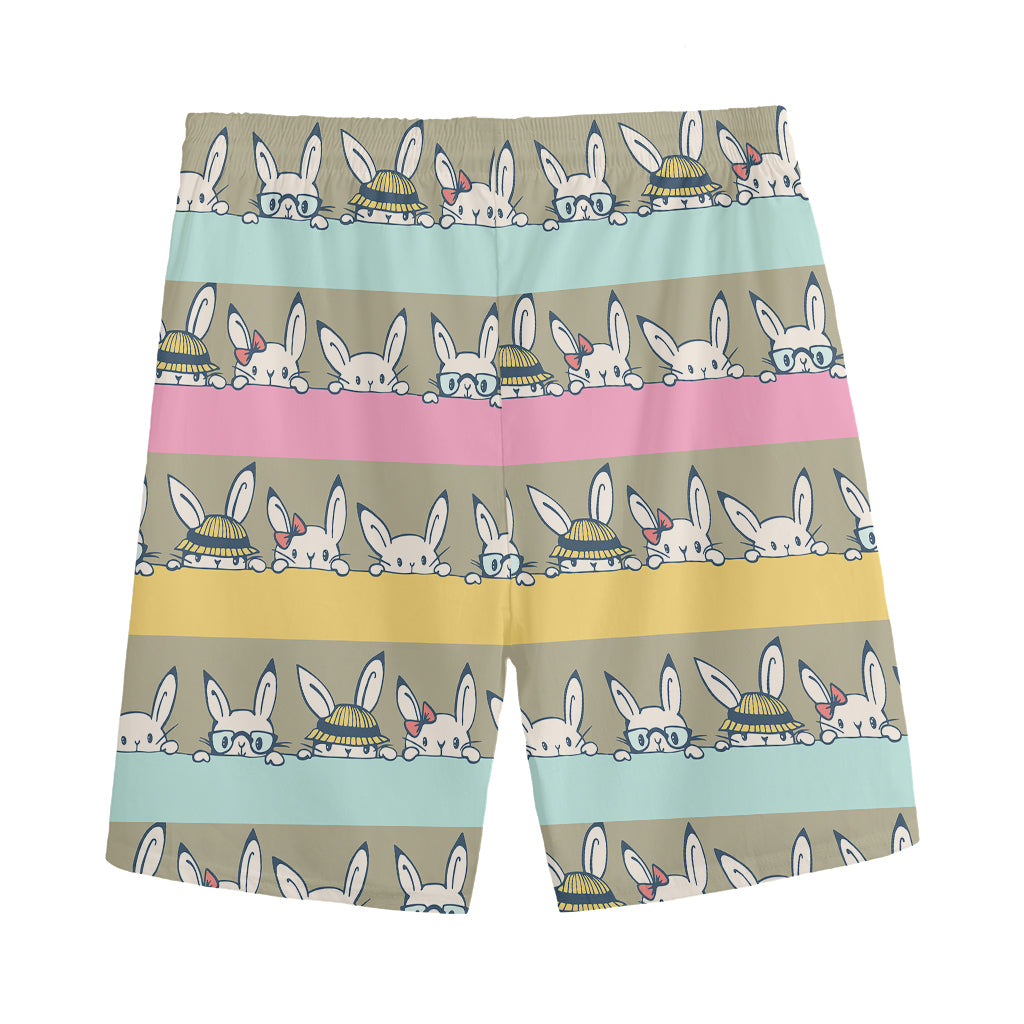 Cartoon Rabbit Pattern Print Men's Sports Shorts