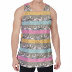 Cartoon Rabbit Pattern Print Men's Velvet Tank Top