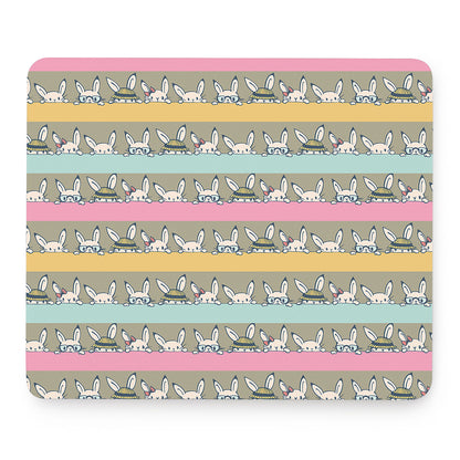 Cartoon Rabbit Pattern Print Mouse Pad
