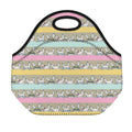 Cartoon Rabbit Pattern Print Neoprene Lunch Bag