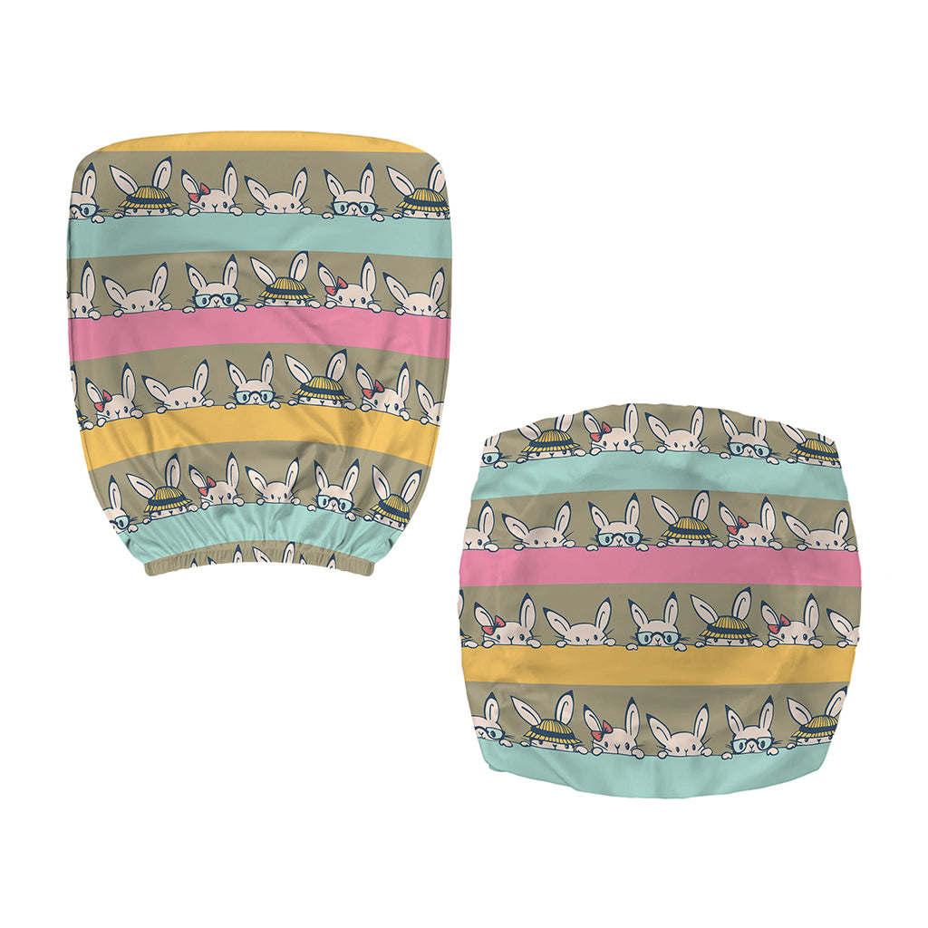 Cartoon Rabbit Pattern Print Office Chair Cover