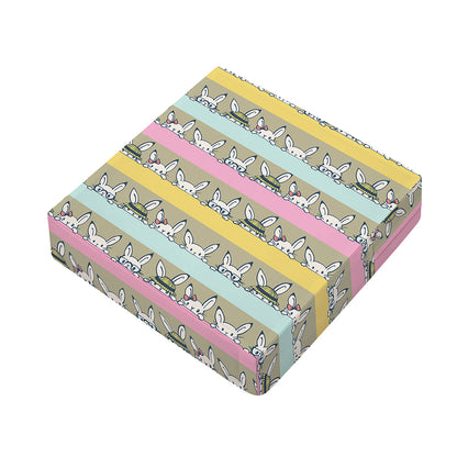 Cartoon Rabbit Pattern Print Outdoor Seat Cushion Cover