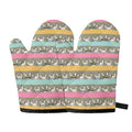Cartoon Rabbit Pattern Print Oven Mitts