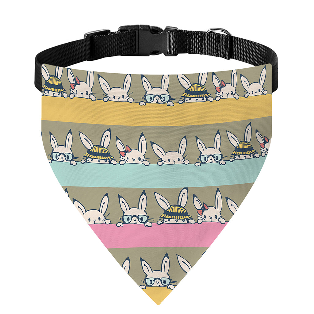 Cartoon Rabbit Pattern Print Over The Collar Dog Bandana