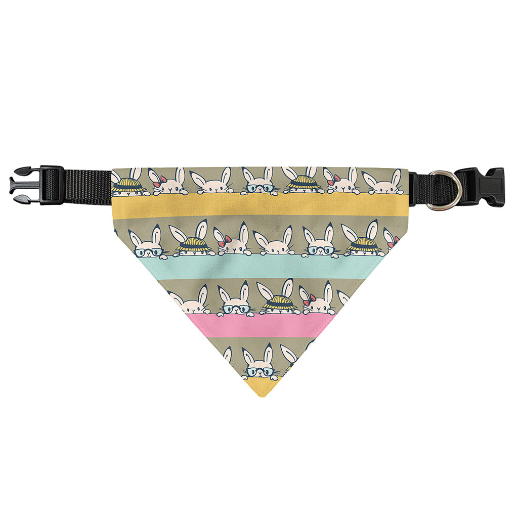 Cartoon Rabbit Pattern Print Over The Collar Dog Bandana