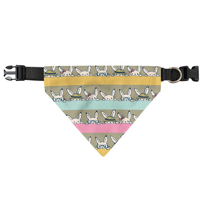 Cartoon Rabbit Pattern Print Over The Collar Dog Bandana