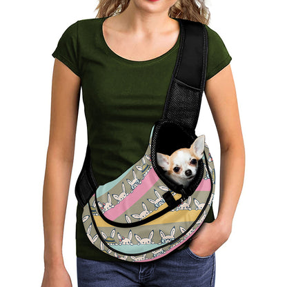 Cartoon Rabbit Pattern Print Pet Sling Carrier