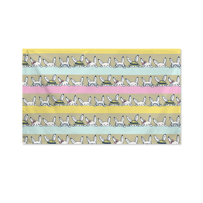 Cartoon Rabbit Pattern Print Polyester Flag