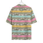 Cartoon Rabbit Pattern Print Rayon Hawaiian Shirt