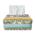 Cartoon Rabbit Pattern Print Rectangle Tissue Box Cover