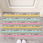 Cartoon Rabbit Pattern Print Rubber Doormat