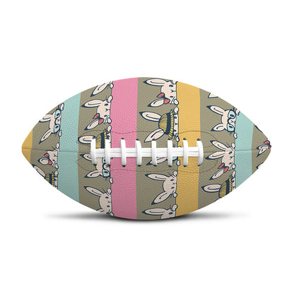 Cartoon Rabbit Pattern Print Rugby Ball